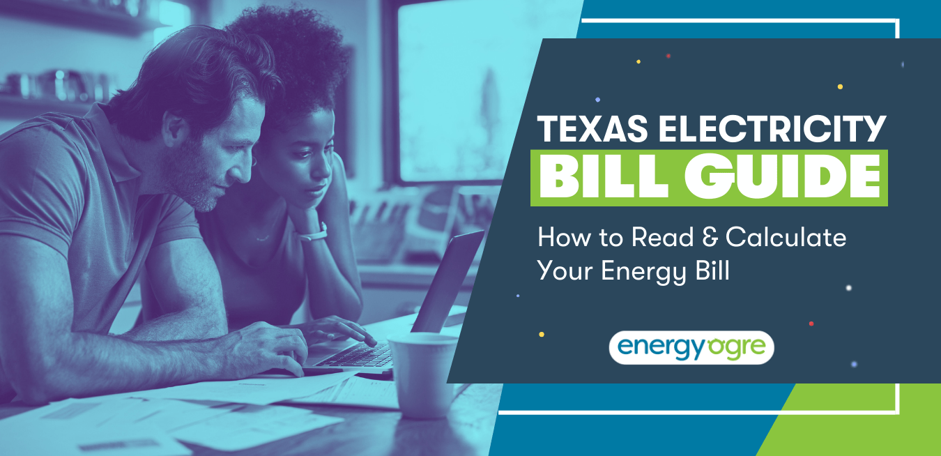 Infographic of an electricity bill breakdown with highlighted charges and fees.