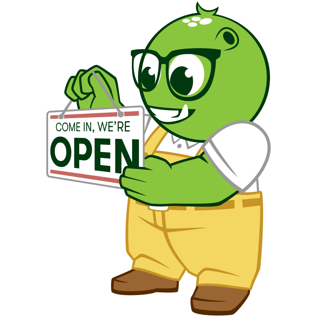 max with open sign